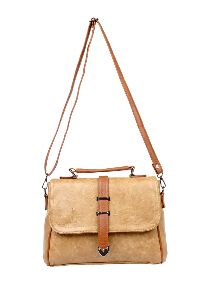 Women's Large Crossbody Bag Model S057 Luxury Leather - Practical Bag for Work and University