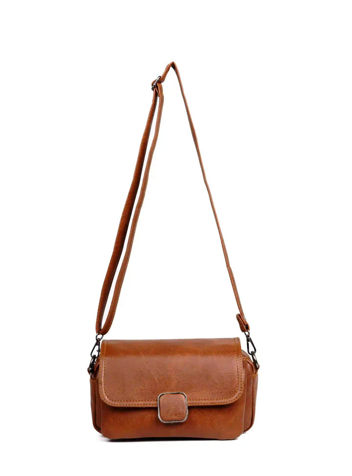 Women's Small Crossbody Bag, Model S088, Imported Leather - Practical Everyday Bag